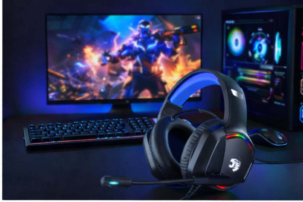 Auriculares para juegos con micrófono