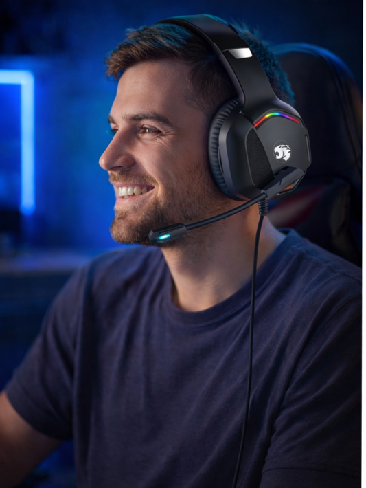 Auriculares para juegos con micrófono